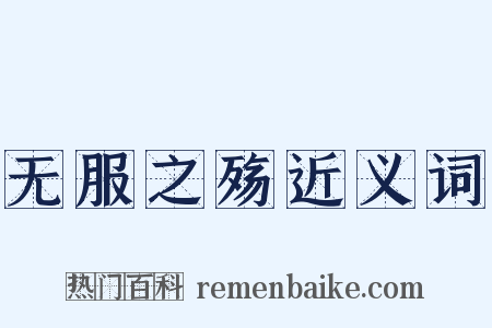 无服之殇近义词是什么意思的图片